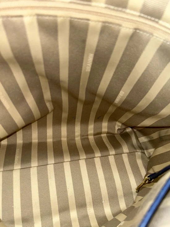 Brahmin Large Duxbury Navy Baronia Floral Satchel & Matching Suri Wallet - Picture 6 of 16